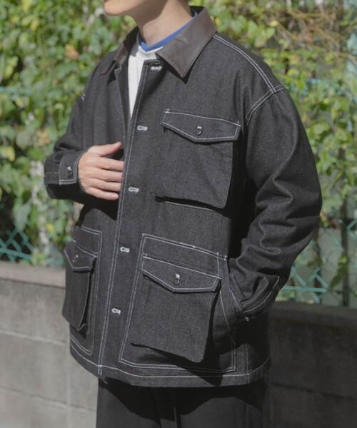 ITEMS URBANRESEARCH(アイテムズ アーバンリサーチ)の「カバーオールジャケット(カバーオール・メンズ・ネイビー/ベージュ/ブラック/オリーブ/バーガンディー・MEDIUM/LARGE)」の14枚目の写真