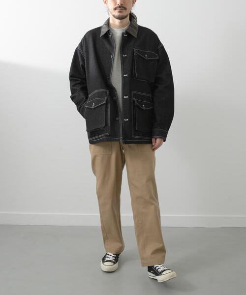 ITEMS URBANRESEARCH(アイテムズ アーバンリサーチ)の「カバーオールジャケット(カバーオール・メンズ・ネイビー/ベージュ/ブラック/オリーブ/バーガンディー・MEDIUM/LARGE)」の21枚目の写真