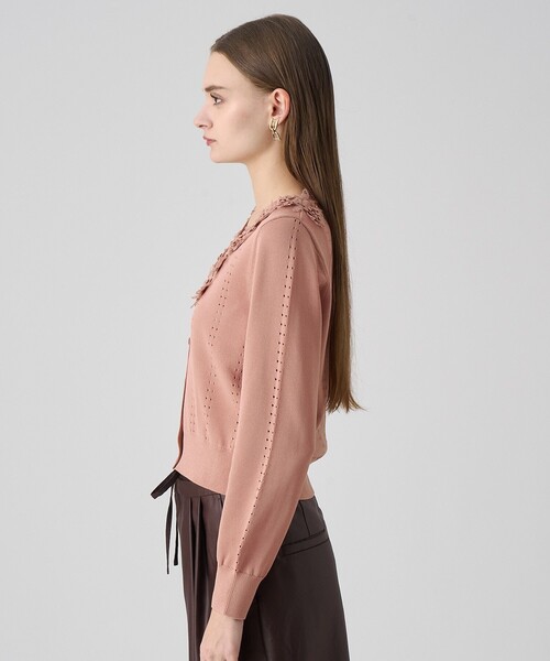 立体フラワーレースV カーディガン（カーディガン/ボレロ）｜ANAYI