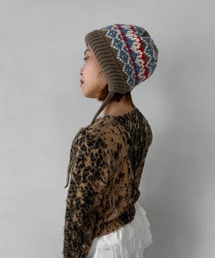SANSeLF | 【SANSeLF】 フェアアイルパターンニットキャップ 厚手リブ saa25a093(ニットキャップ/ビーニー)