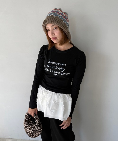 SANSeLF(サンセルフ)の「【SANSeLF】 フェアアイルパターンニットキャップ 厚手リブ saa25a093(ニットキャップ/ビーニー・レディース・マルチ・FREE)」の11枚目の写真