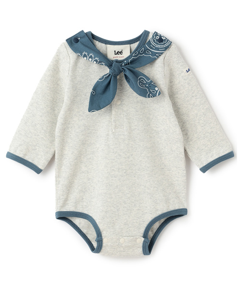 petit main(プティマイン)の「【Lee】バンダナ付きロンパース(ロンパース・キッズ・ホワイト系その他/アイボリー・70cm/80cm)」の2枚目の写真