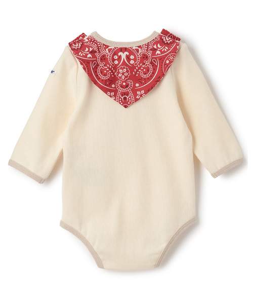 petit main(プティマイン)の「【Lee】バンダナ付きロンパース(ロンパース・キッズ・ホワイト系その他/アイボリー・70cm/80cm)」の3枚目の写真