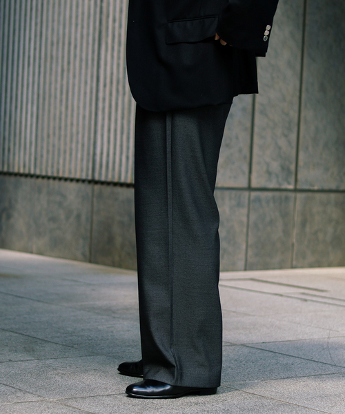 セール】m's braque (エムズ ブラック) TUCK WIDE BUGGY パンツ