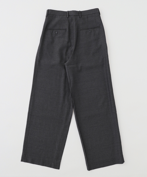 セール】m's braque (エムズ ブラック) TUCK WIDE BUGGY パンツ