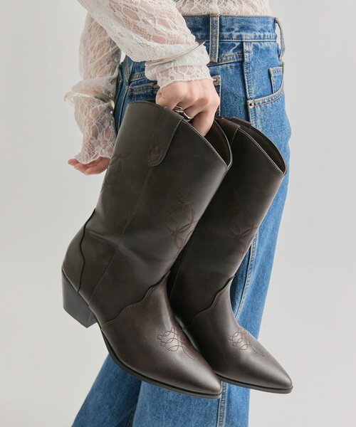 mystic(ミスティック)の「ウエスタンブーツ(ブーツ・レディース・ブラウン/キャメル・38/37/36)」の6枚目の写真