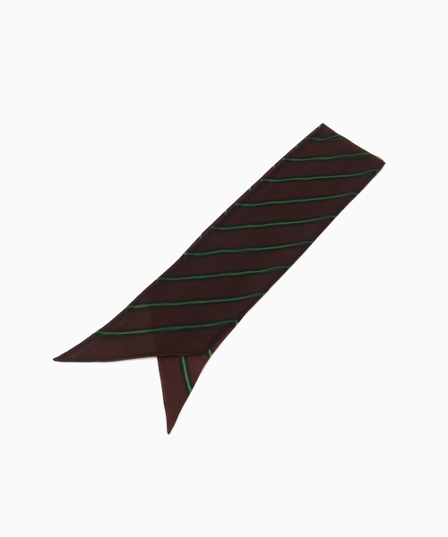 EDIFICE（エディフィス）の「BLECK(ブレック) regimental スカーフ（バンダナ/スカーフ・メンズ・チャコールグレー/ボルドー/グリーン・FREE）」の3枚目の写真