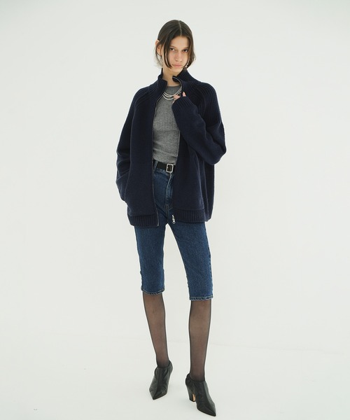 CLANE(クラネ)の「POCKET ZIP KNIT TOPS(その他アウター・レディース・グレー/ベージュ/ネイビー・1/2)」の16枚目の写真