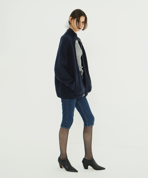 CLANE(クラネ)の「POCKET ZIP KNIT TOPS(その他アウター・レディース・グレー/ベージュ/ネイビー・1/2)」の17枚目の写真
