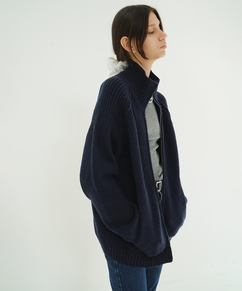 CLANE(クラネ)の「POCKET ZIP KNIT TOPS(その他アウター・レディース・グレー/ベージュ/ネイビー・1/2)」の21枚目の写真