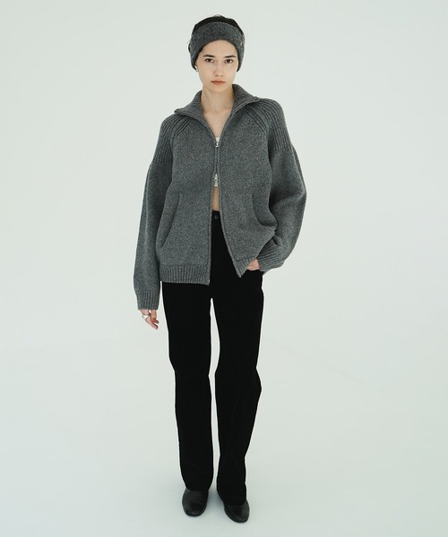 CLANE(クラネ)の「POCKET ZIP KNIT TOPS(その他アウター・レディース・グレー/ベージュ/ネイビー・1/2)」の12枚目の写真