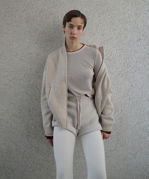 CLANE(クラネ)の「POCKET ZIP KNIT TOPS(その他アウター・レディース・グレー/ベージュ/ネイビー・1/2)」の5枚目の写真