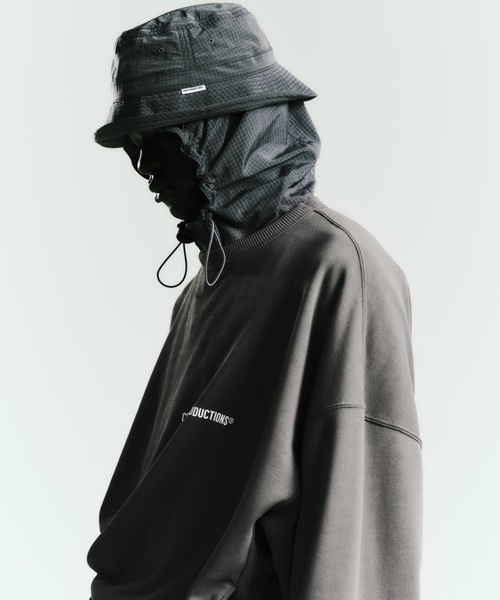 COOTIE PRODUCTIONS（クーティープロダクションズ）の「Nylon Ripstop Bucket Hat（ハット・メンズ・グレー/ブラック・MEDIUM/LARGE）」の3枚目の写真