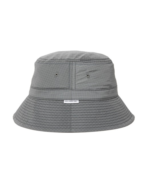 COOTIE PRODUCTIONS（クーティープロダクションズ）の「Nylon Ripstop Bucket Hat（ハット・メンズ・グレー/ブラック・MEDIUM/LARGE）」の5枚目の写真