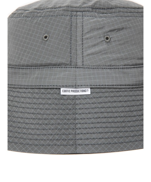 COOTIE PRODUCTIONS（クーティープロダクションズ）の「Nylon Ripstop Bucket Hat（ハット・メンズ・グレー/ブラック・MEDIUM/LARGE）」の8枚目の写真