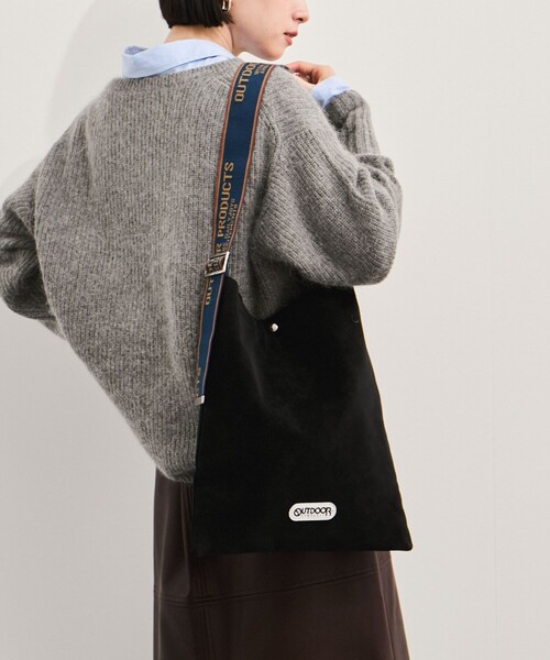 OUTDOOR PRODUCTS(アウトドアプロダクツ)の「【OUTDOOR PRODUCTS/アウトドアプロダクツ】Jacquard Tapelogo Tote/テープロゴ縦型トート(トートバッグ・メンズ・ダークブラウン/ブラック・FREE)」の3枚目の写真