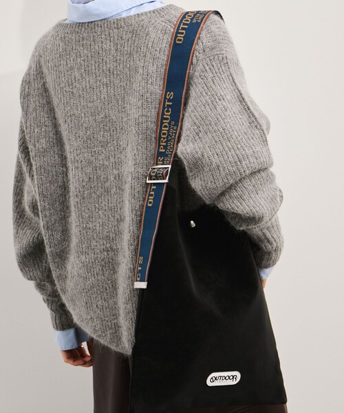 OUTDOOR PRODUCTS(アウトドアプロダクツ)の「【OUTDOOR PRODUCTS/アウトドアプロダクツ】Jacquard Tapelogo Tote/テープロゴ縦型トート(トートバッグ・メンズ・ダークブラウン/ブラック・FREE)」の7枚目の写真