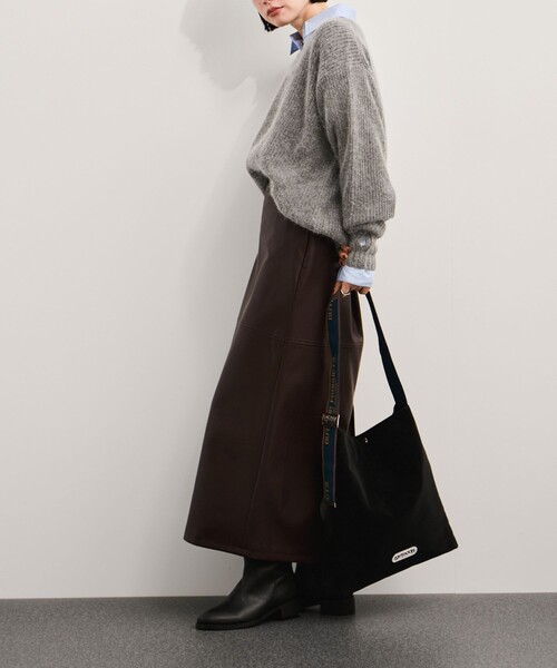 OUTDOOR PRODUCTS(アウトドアプロダクツ)の「【OUTDOOR PRODUCTS/アウトドアプロダクツ】Jacquard Tapelogo Tote/テープロゴ縦型トート(トートバッグ・メンズ・ダークブラウン/ブラック・FREE)」の6枚目の写真