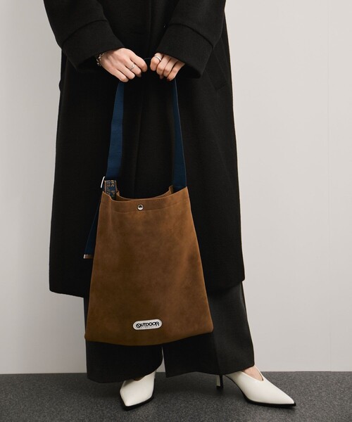OUTDOOR PRODUCTS(アウトドアプロダクツ)の「【OUTDOOR PRODUCTS/アウトドアプロダクツ】Jacquard Tapelogo Tote/テープロゴ縦型トート(トートバッグ・メンズ・ダークブラウン/ブラック・FREE)」の12枚目の写真