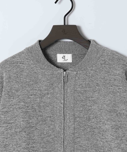 eL（エル）の「【eL】12G Zip Blouson Cardigan/593333（カーディガン/ボレロ・レディース・杢グレー/カーキ・FREE）」の12枚目の写真