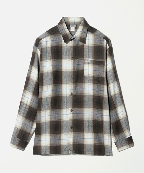 Cal Top（キャルトップ）の「＜CalTop＞オンブレ チェック シャツ（シャツ/ブラウス・メンズ・オリーブ/ネイビー/ダークブラウン・M/S）」の2枚目の写真