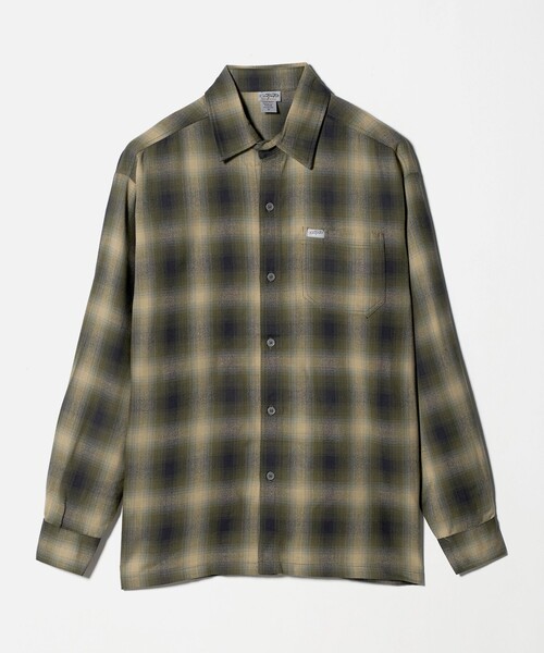 Cal Top（キャルトップ）の「＜CalTop＞オンブレ チェック シャツ（シャツ/ブラウス・メンズ・オリーブ/ネイビー/ダークブラウン・M/S）」の3枚目の写真