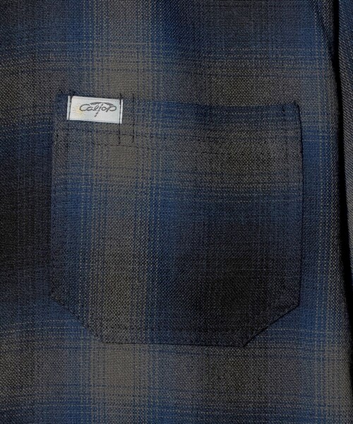Cal Top（キャルトップ）の「＜CalTop＞オンブレ チェック シャツ（シャツ/ブラウス・メンズ・オリーブ/ネイビー/ダークブラウン・M/S）」の11枚目の写真