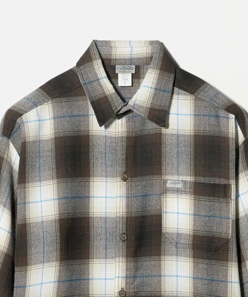 Cal Top（キャルトップ）の「＜CalTop＞オンブレ チェック シャツ（シャツ/ブラウス・メンズ・オリーブ/ネイビー/ダークブラウン・M/S）」の15枚目の写真