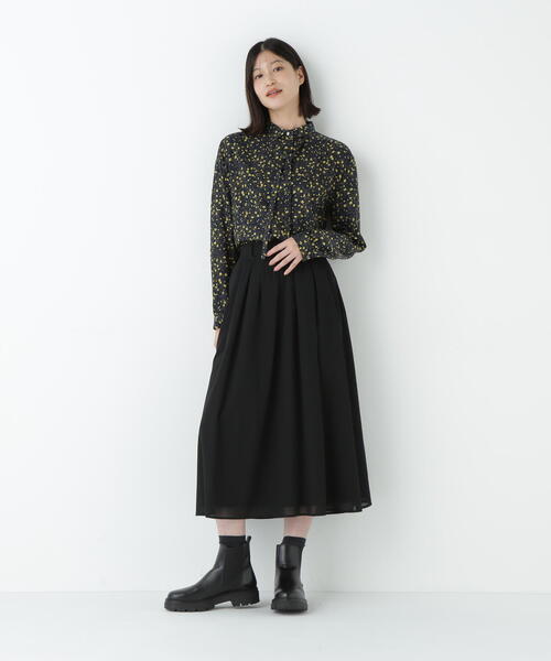 human woman(ヒューマンウーマン)の「◆プチフラワープリントボウタイシャツブラウス(シャツ/ブラウス・レディース・イエロー系その他4/グリーン系その他4・MEDIUM)」の16枚目の写真