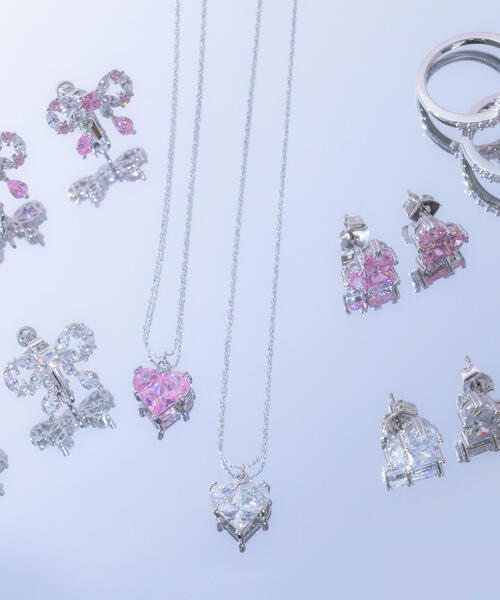 JILL by JILL STUART（ジルバイジルスチュアート）の「◇Cubicハートネックレス（ネックレス・レディース・シルバー/ピンク・FREE）」の16枚目の写真