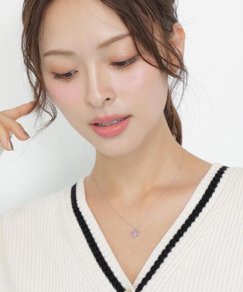 JILL by JILL STUART（ジルバイジルスチュアート）の「◇Cubicハートネックレス（ネックレス・レディース・シルバー/ピンク・FREE）」の19枚目の写真
