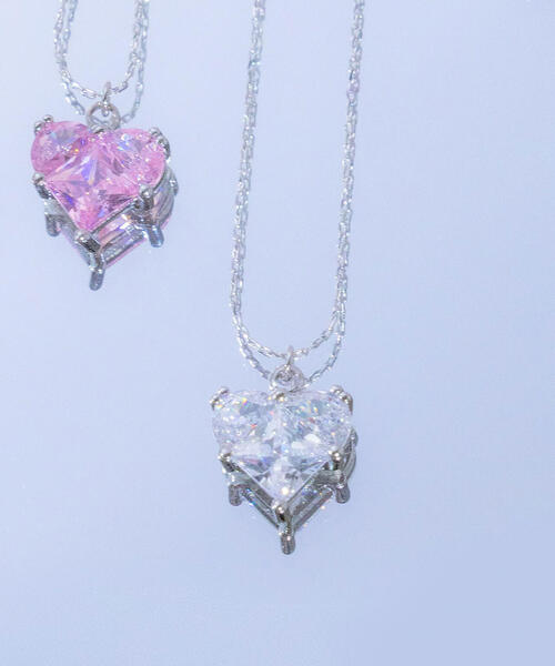 JILL by JILL STUART（ジルバイジルスチュアート）の「◇Cubicハートネックレス（ネックレス・レディース・シルバー/ピンク・FREE）」の20枚目の写真