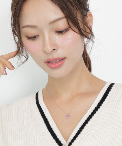 JILL by JILL STUART（ジルバイジルスチュアート）の「◇Cubicハートネックレス（ネックレス・レディース・シルバー/ピンク・FREE）」の11枚目の写真