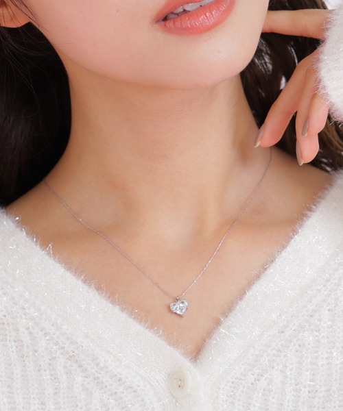 JILL by JILL STUART（ジルバイジルスチュアート）の「◇Cubicハートネックレス（ネックレス・レディース・シルバー/ピンク・FREE）」の10枚目の写真