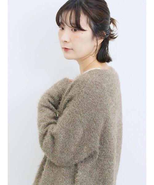 Samansa Mos2 blue(サマンサモスモスブルー)の「フェザーニットカーディガン(カーディガン/ボレロ・レディース・チャコールグレー/モカ/シルバーグレー・F)」の19枚目の写真