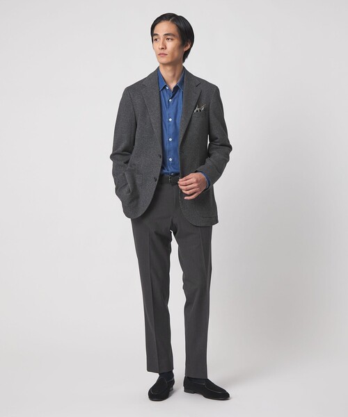 UNITED ARROWS（ユナイテッドアローズ）の「ハウンドトゥース ジャージ シングル2ボタン テーラードジャケット COMFORT EASY‐MODEL（テーラードジャケット・メンズ・ダークグレー・46/50/48/44/52）」の9枚目の写真