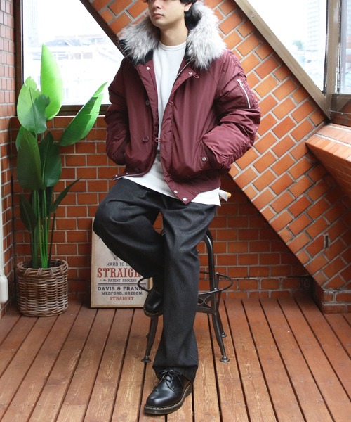 ８(eight)（エイト）の「N-2Bジャケット（ダウンジャケット/コート・メンズ・ブラック/ワイン/カーキ・MEDIUM/LARGE）」の18枚目の写真