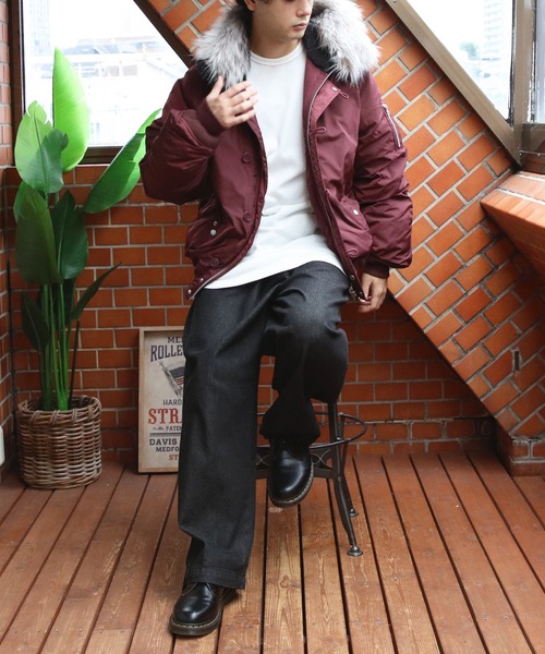 ８(eight)（エイト）の「N-2Bジャケット（ダウンジャケット/コート・メンズ・ブラック/ワイン/カーキ・MEDIUM/LARGE）」の20枚目の写真