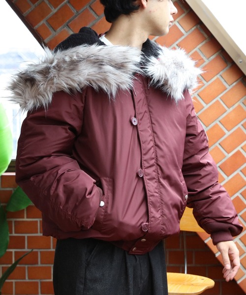 ８(eight)（エイト）の「N-2Bジャケット（ダウンジャケット/コート・メンズ・ブラック/ワイン/カーキ・MEDIUM/LARGE）」の15枚目の写真