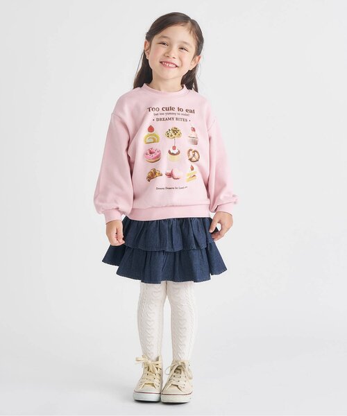 apres les cours（アプレレクール）の「【スカッツ】ティアードインパンツ付きスカート_ジュニア対応（スカート・キッズ・インディゴブルー/ブラウン/ピンク・140/130/120/110/100/90/80）」の14枚目の写真