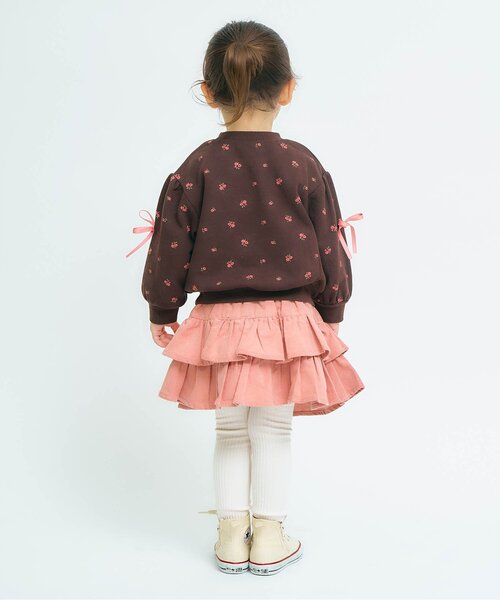 apres les cours（アプレレクール）の「【スカッツ】ティアードインパンツ付きスカート_ジュニア対応（スカート・キッズ・インディゴブルー/ブラウン/ピンク・140/130/120/110/100/90/80）」の18枚目の写真