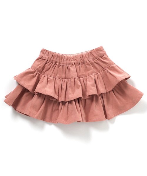 apres les cours（アプレレクール）の「【スカッツ】ティアードインパンツ付きスカート_ジュニア対応（スカート・キッズ・インディゴブルー/ブラウン/ピンク・140/130/120/110/100/90/80）」の15枚目の写真