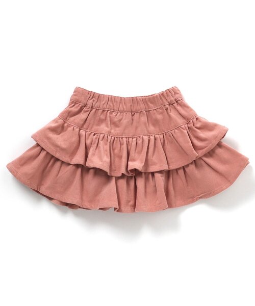 apres les cours（アプレレクール）の「【スカッツ】ティアードインパンツ付きスカート_ジュニア対応（スカート・キッズ・インディゴブルー/ブラウン/ピンク・140/130/120/110/100/90/80）」の16枚目の写真