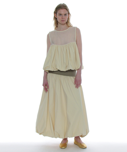 PARTIMENTO WOMEN(パルティメントウィメン)の「2WAYパフマキシスカート_アイボリー(スカート・レディース・その他・SMALL/MEDIUM)」の8枚目の写真