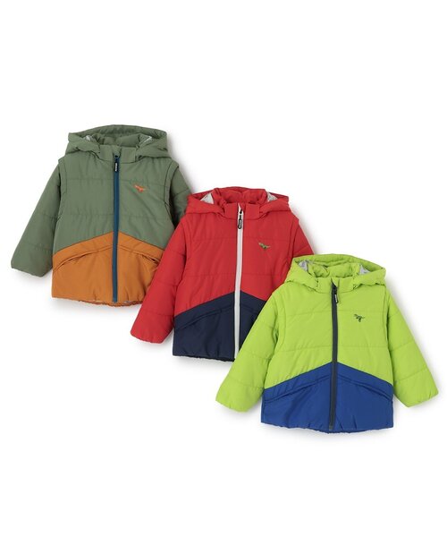 kladskap（クレードスコープ）の「恐竜3way中わたブルゾン（ブルゾン・キッズ・カーキ/黄緑系/レッド・90cm/120cm/130cm/100cm/110cm/80ｃｍ）」の14枚目の写真