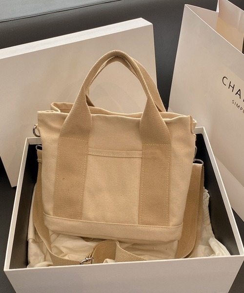 BACKYARD FAMILY(バックヤードファミリー)の「ショルダーバッグ ミニトート 2way 仕切り付き yhcbag5115(ショルダーバッグ・レディース・ライトグレー/ピンク/ベージュ/ミント/ホワイト/ネイビー/ブラウン/ブラック・FREE)」の1枚目の写真