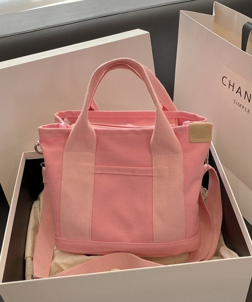 BACKYARD FAMILY(バックヤードファミリー)の「ショルダーバッグ ミニトート 2way 仕切り付き yhcbag5115(ショルダーバッグ・レディース・ライトグレー/ピンク/ベージュ/ミント/ホワイト/ネイビー/ブラウン/ブラック・FREE)」の8枚目の写真