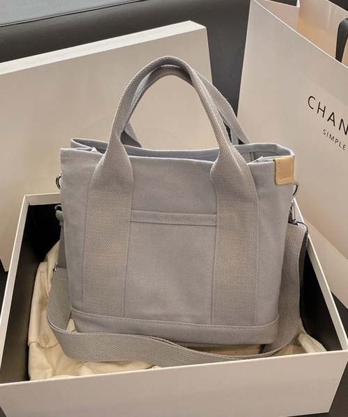 BACKYARD FAMILY(バックヤードファミリー)の「ショルダーバッグ ミニトート 2way 仕切り付き yhcbag5115(ショルダーバッグ・レディース・ライトグレー/ピンク/ベージュ/ミント/ホワイト/ネイビー/ブラウン/ブラック・FREE)」の4枚目の写真