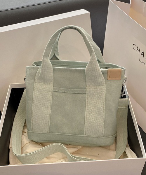BACKYARD FAMILY(バックヤードファミリー)の「ショルダーバッグ ミニトート 2way 仕切り付き yhcbag5115(ショルダーバッグ・レディース・ライトグレー/ピンク/ベージュ/ミント/ホワイト/ネイビー/ブラウン/ブラック・FREE)」の6枚目の写真