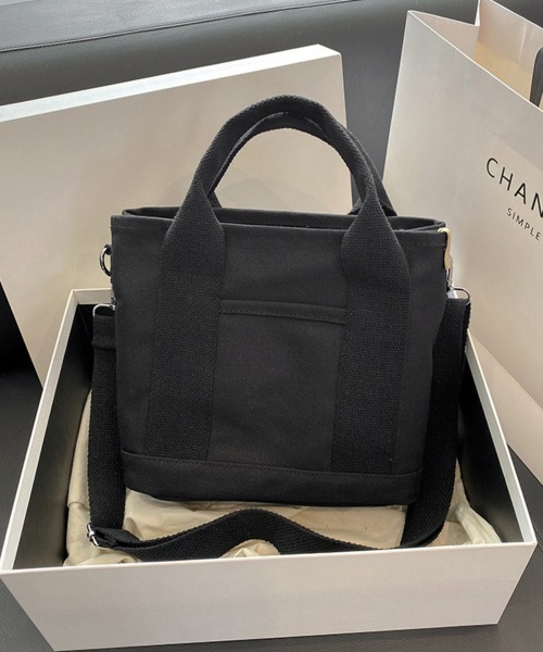 BACKYARD FAMILY(バックヤードファミリー)の「ショルダーバッグ ミニトート 2way 仕切り付き yhcbag5115(ショルダーバッグ・レディース・ライトグレー/ピンク/ベージュ/ミント/ホワイト/ネイビー/ブラウン/ブラック・FREE)」の3枚目の写真